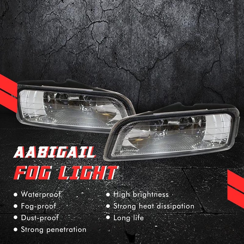 A ABIGAIL Driving Fog Lights Lamps Replacement for Honda Accord 2003-2007 Sedan JDM Japan style full kit 4 Door Only Rare with H11 12V 55W Halogen Bulbs & Wiring Harness Kit (Clear Lens) - Image 2